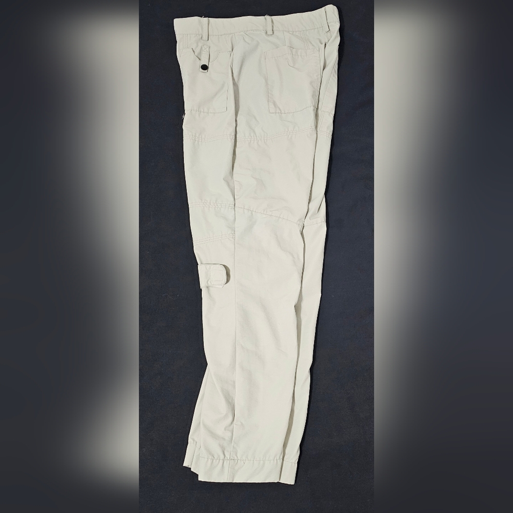 Darker Waves Techwear Cargo Pants Cream Utility Strap Cyber Goth Y2k Size M View 2